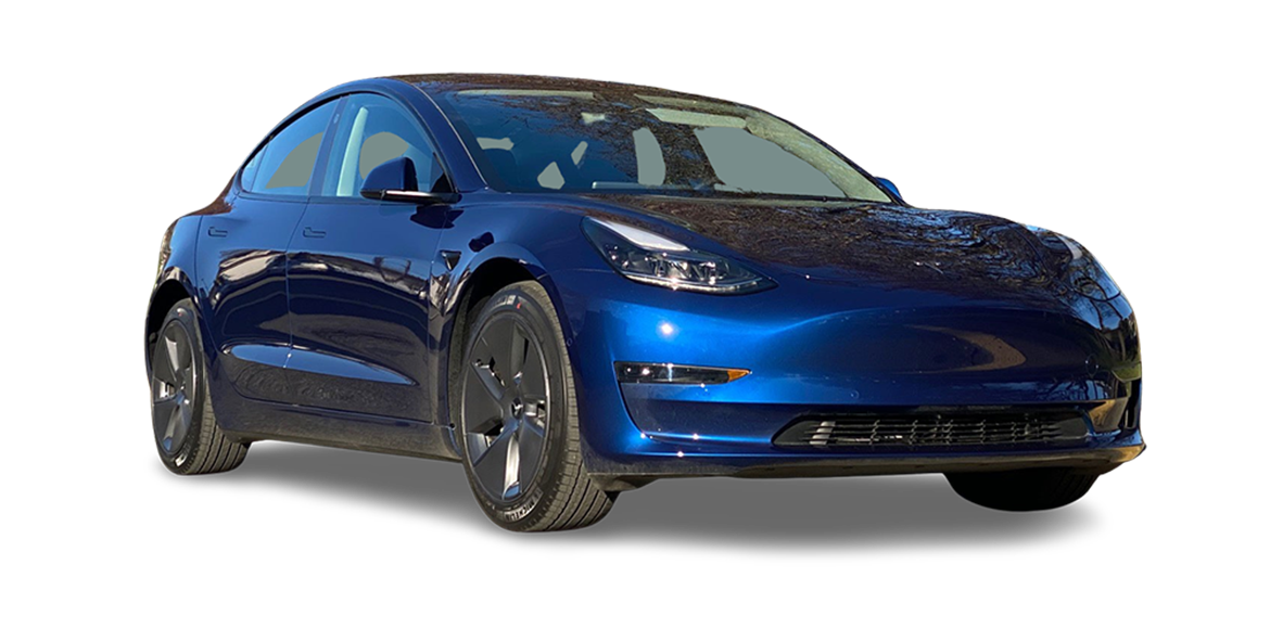 Blue Tesla Model 3